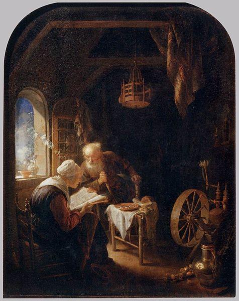 Gerard Dou Reading the Bible